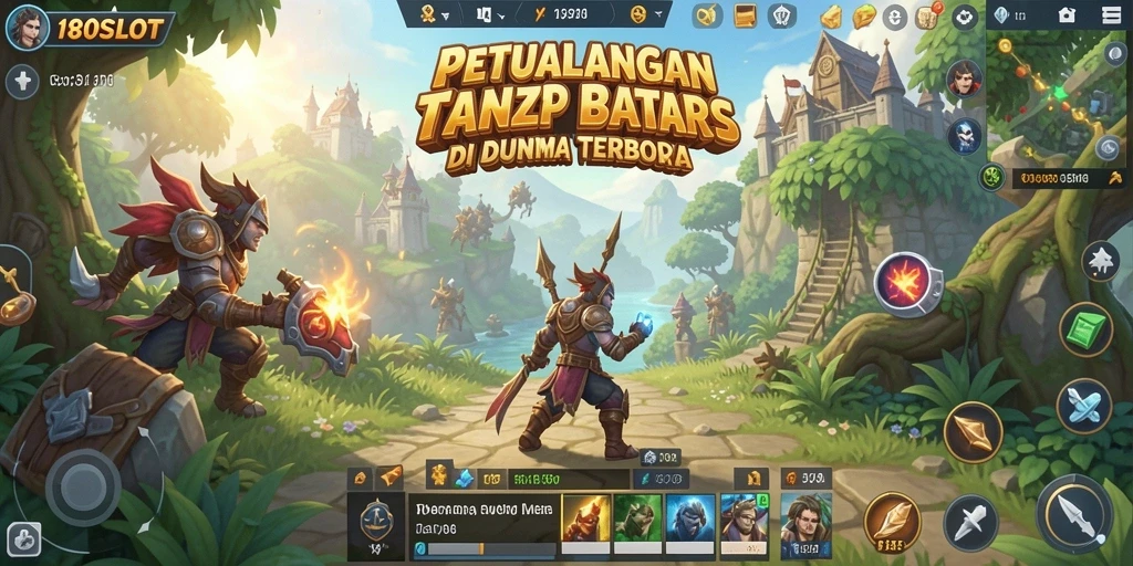 Tangkapan layar gameplay 180SLOT dengan eksplorasi dunia terbuka.