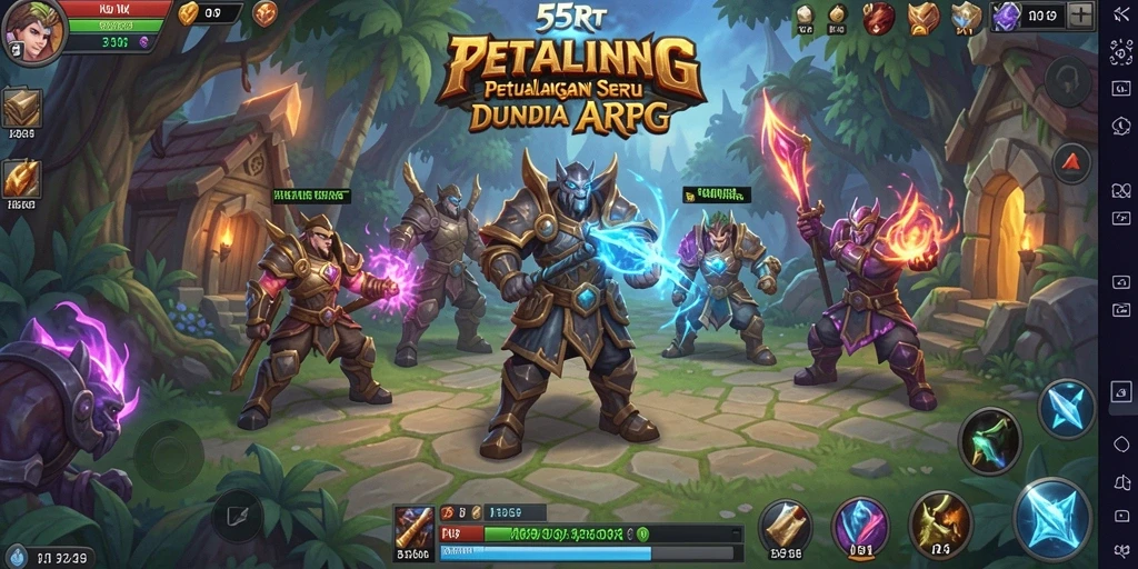 Menampilkan aksi seru dalam gameplay ARPG 55RT.