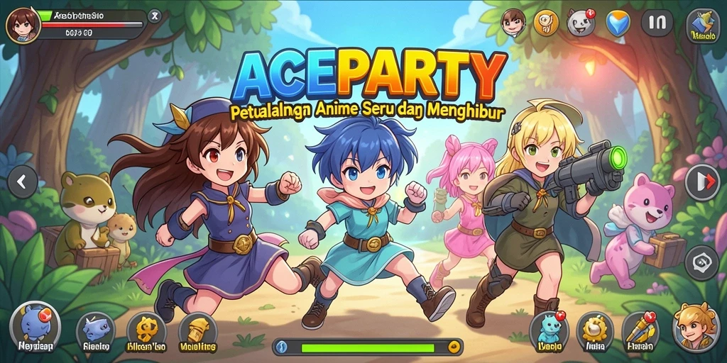 Screenshot menunjukkan aksi pertarungan seru dalam game Anime.