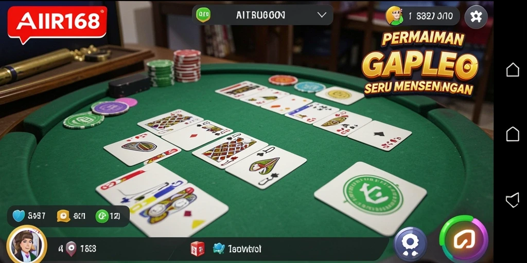 Screenshot permainan Gaple yang menampilkan keseruan antar pemain di AIR168.