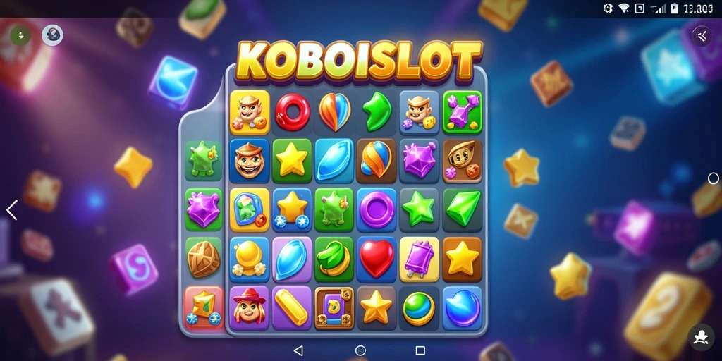 Tampilan menarik dari gameplay Match-3 di KOBOISLOT.