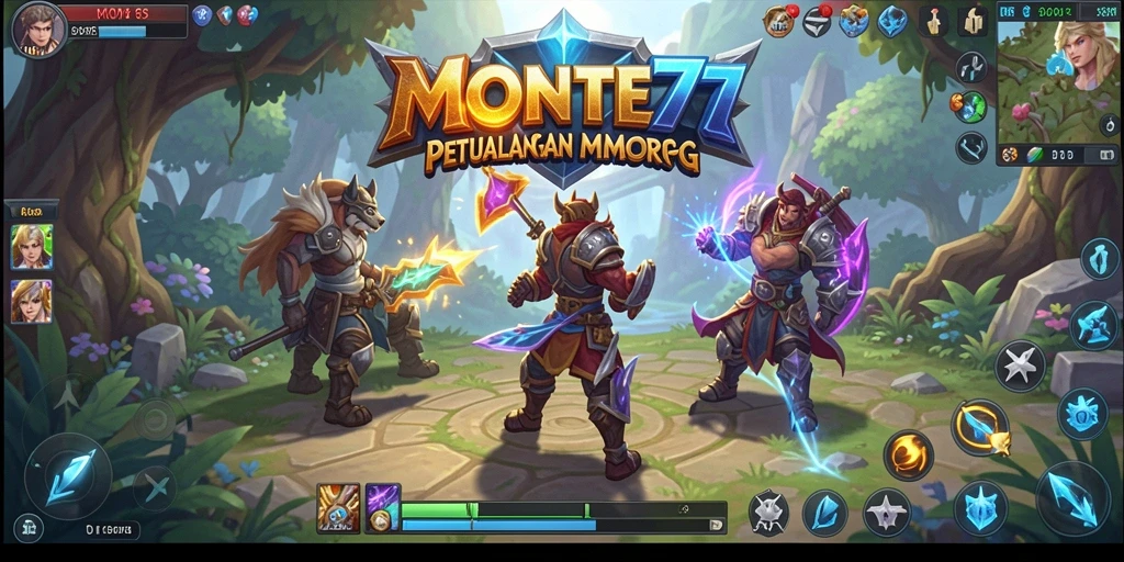 Screenshot gameplay MONTE77 menampilkan petualangan seru di dunia MMORPG.