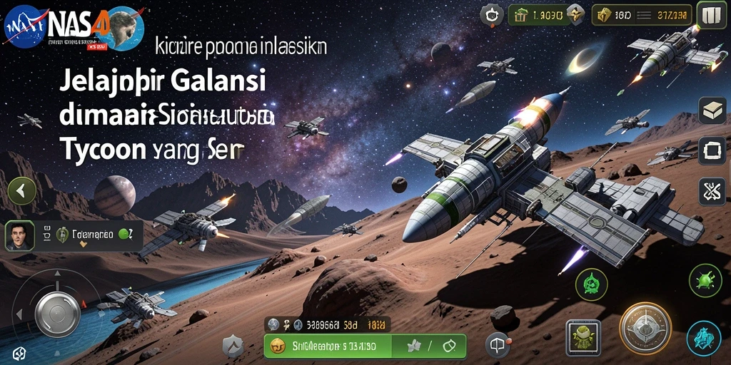 Tampilan gameplay NASA4D yang menakjubkan saat menjelajahi luar angkasa.