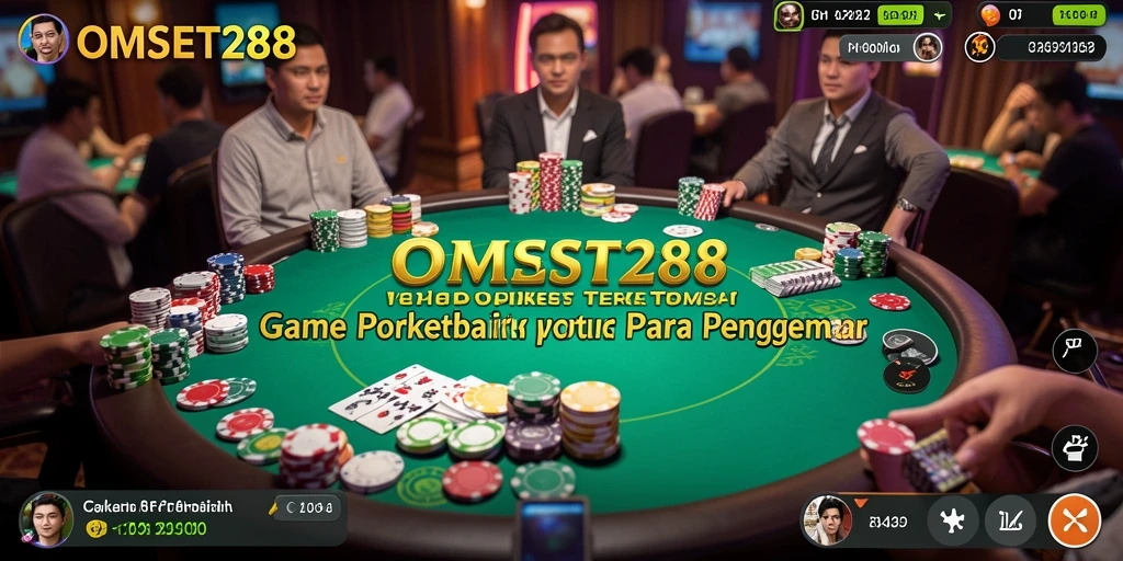 Tangkapan layar gameplay OMSET288 menampilkan aksi poker yang mendebarkan.