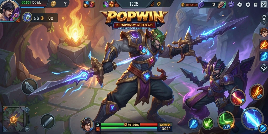 Tangkapan layar dari gameplay seru di arena pertarungan MOBA.