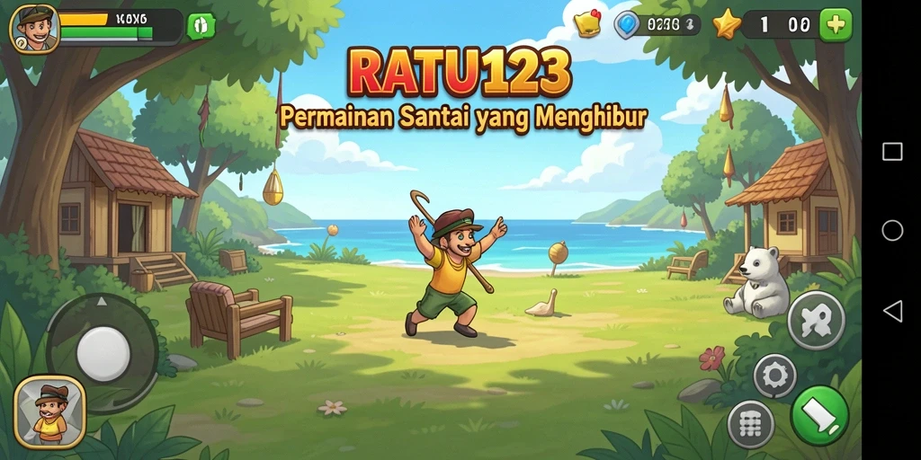 Tampilan menarik dari gameplay RATU123 dengan desain yang ceria.