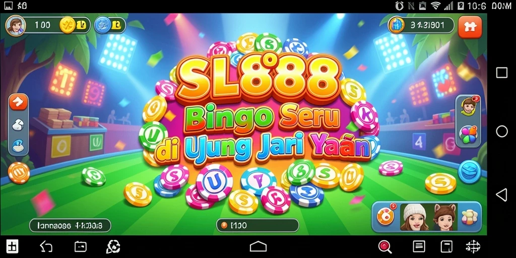 Screenshot gameplay SL888 yang menunjukkan suasana seru permainan Bingo.